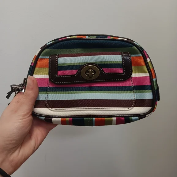 Coach | Bags | Coach Y2k Legacy Satin Multistripe Turnlock Chunky